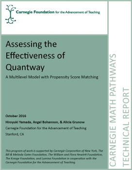 Assessing the Effectiveness of Quantway: A Multilevel Model with Propensity Score Matching