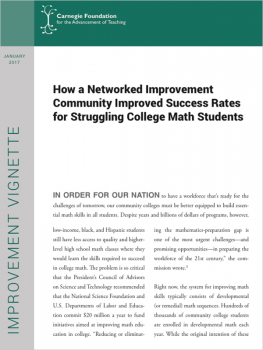 How a Networked Improvement Community Improved Success Rates for Struggling College Math Students