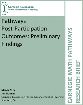 Pathways Post-Participation Outcomes: Preliminary Findings